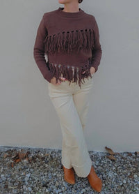 Deluc - Fringe Crew Neck Sweater