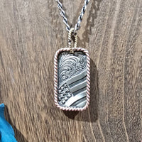 Silver Strike - Men's Usa Flag Necklace