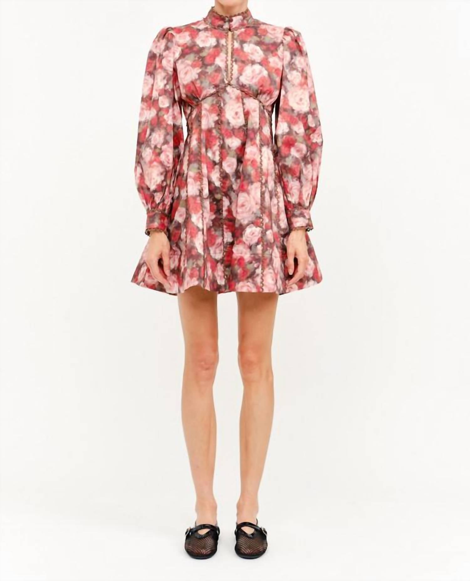 Sofie the Label Portia Floral Open Back Mini Dress in multi - women's dress