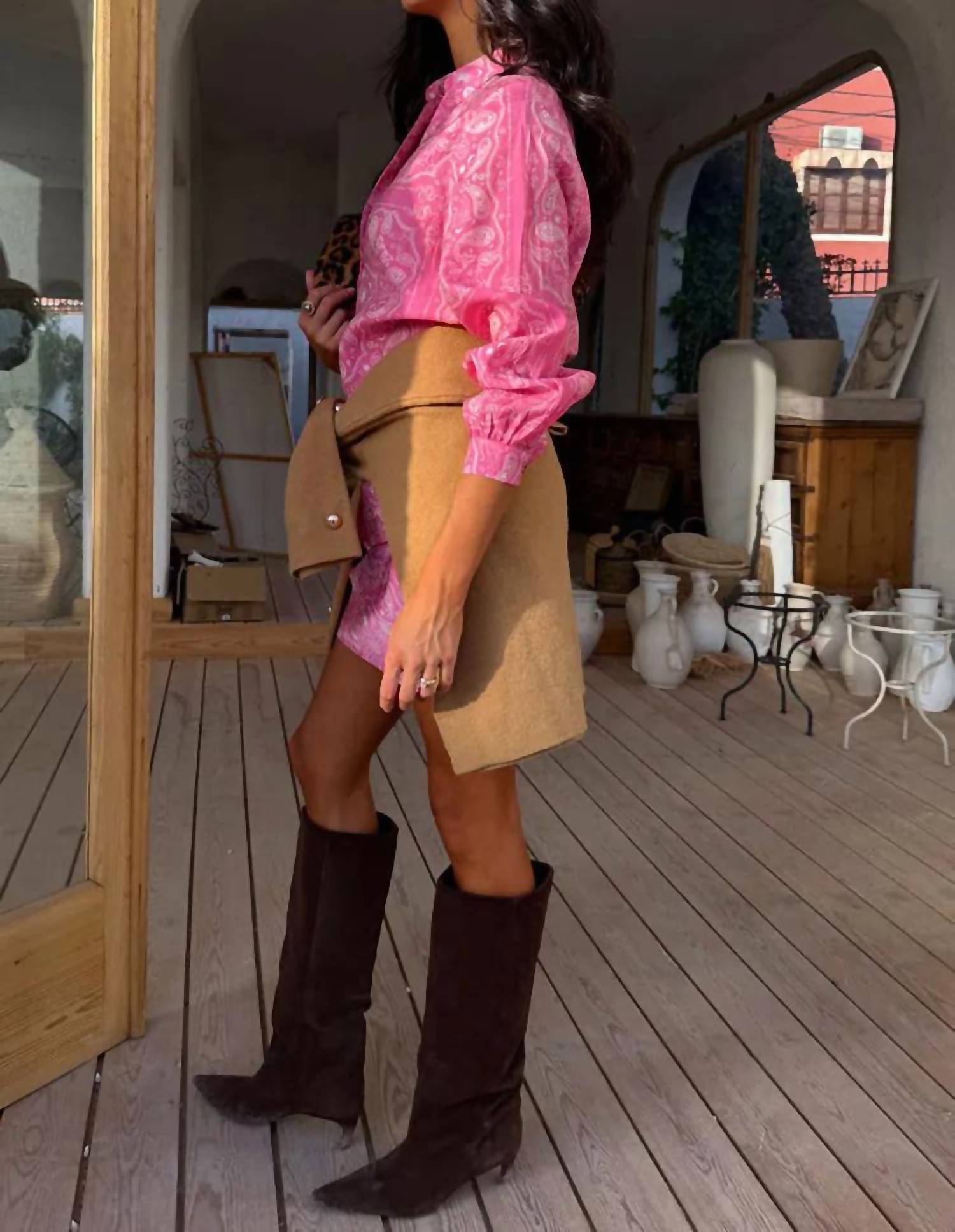 never fully dressed Bandana Miley Shirt in pink - women's shirt - view 5