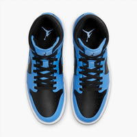 Air Jordan Men's 1 Mid Shoes in black blue - men's sneaker - view 4