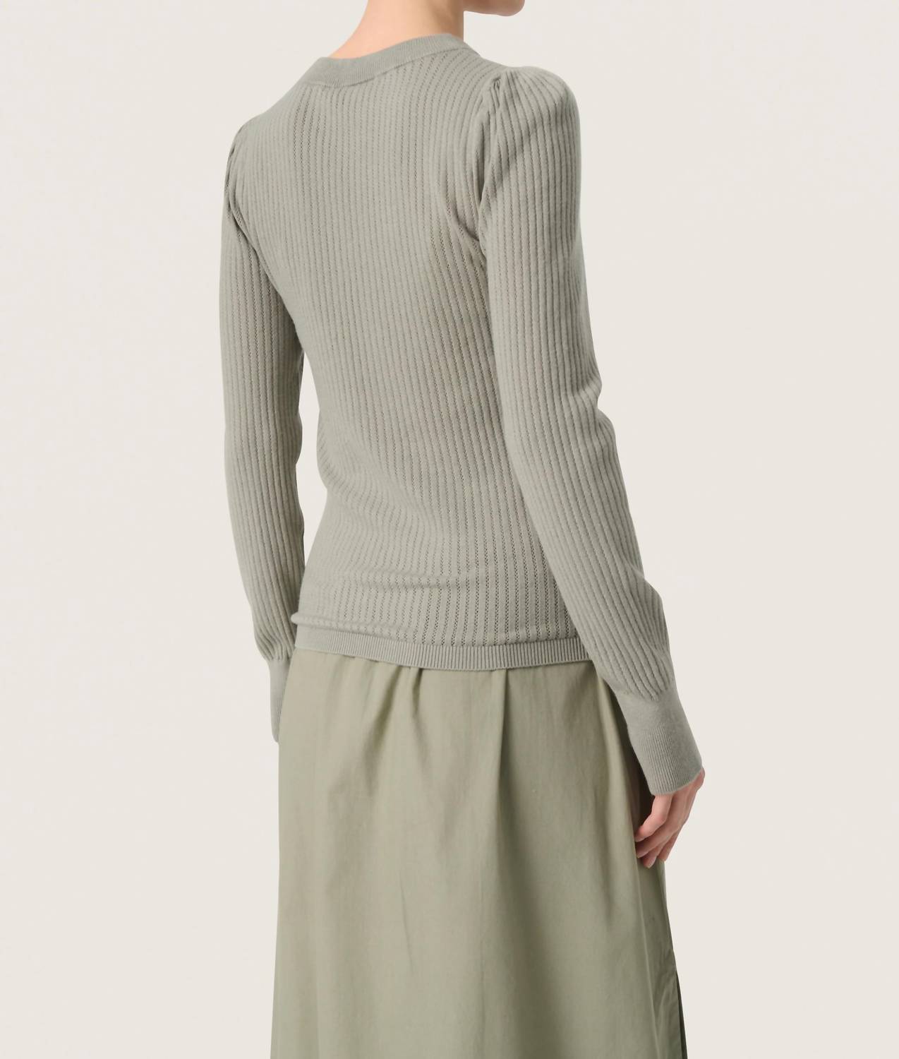 Soaked In Luxury - Spina Slim Fit Crew Neck Pullover Sweater