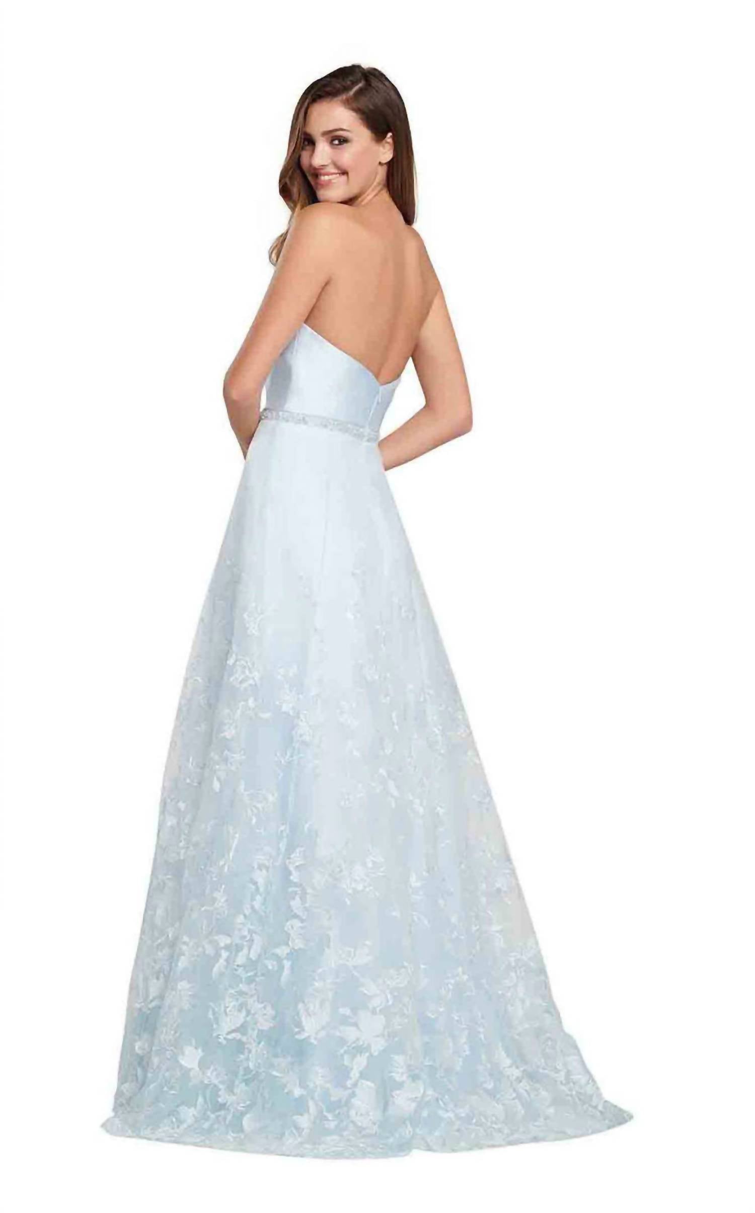 Ellie Wilde - Strapless Formal Prom Dress