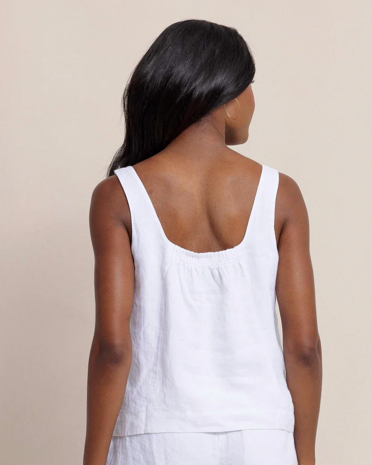 Southern Tide - Verity Linen Square Neck Tank