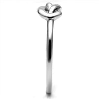 Alamode - Women's Love Knot Stainless Steel Stacking Band Ring