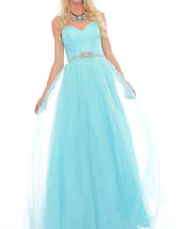 Precious Formals - Hand Beading Illusion Prom Dress