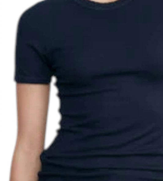 Enza Costa - Silk Knit Essential Short Sleeve Top