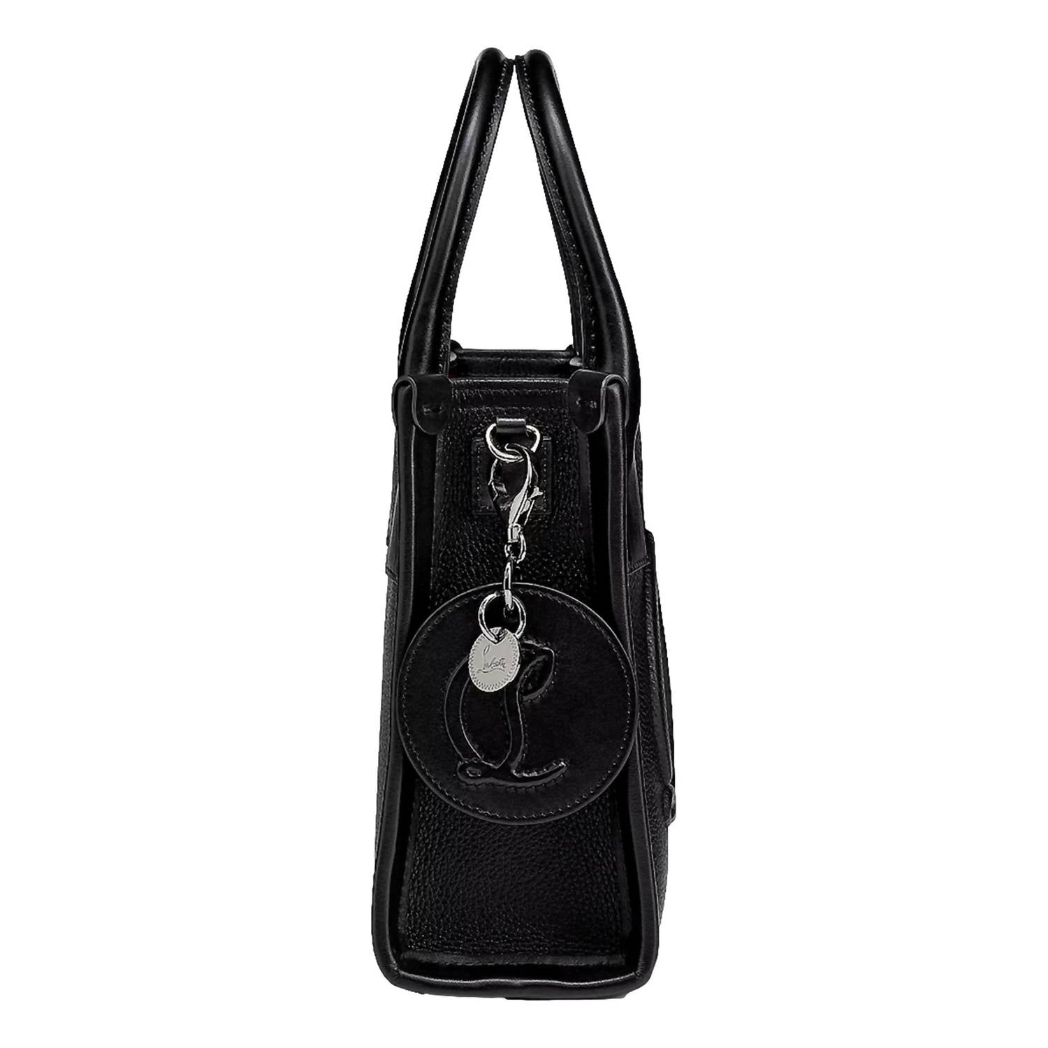 Christian Louboutin - Women's Round Leather Logo Bag Charm Keychain