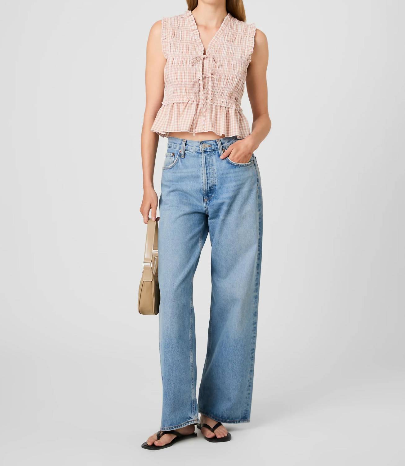 French Connection - Rhodes Poplin Smocked Sleeveless Top