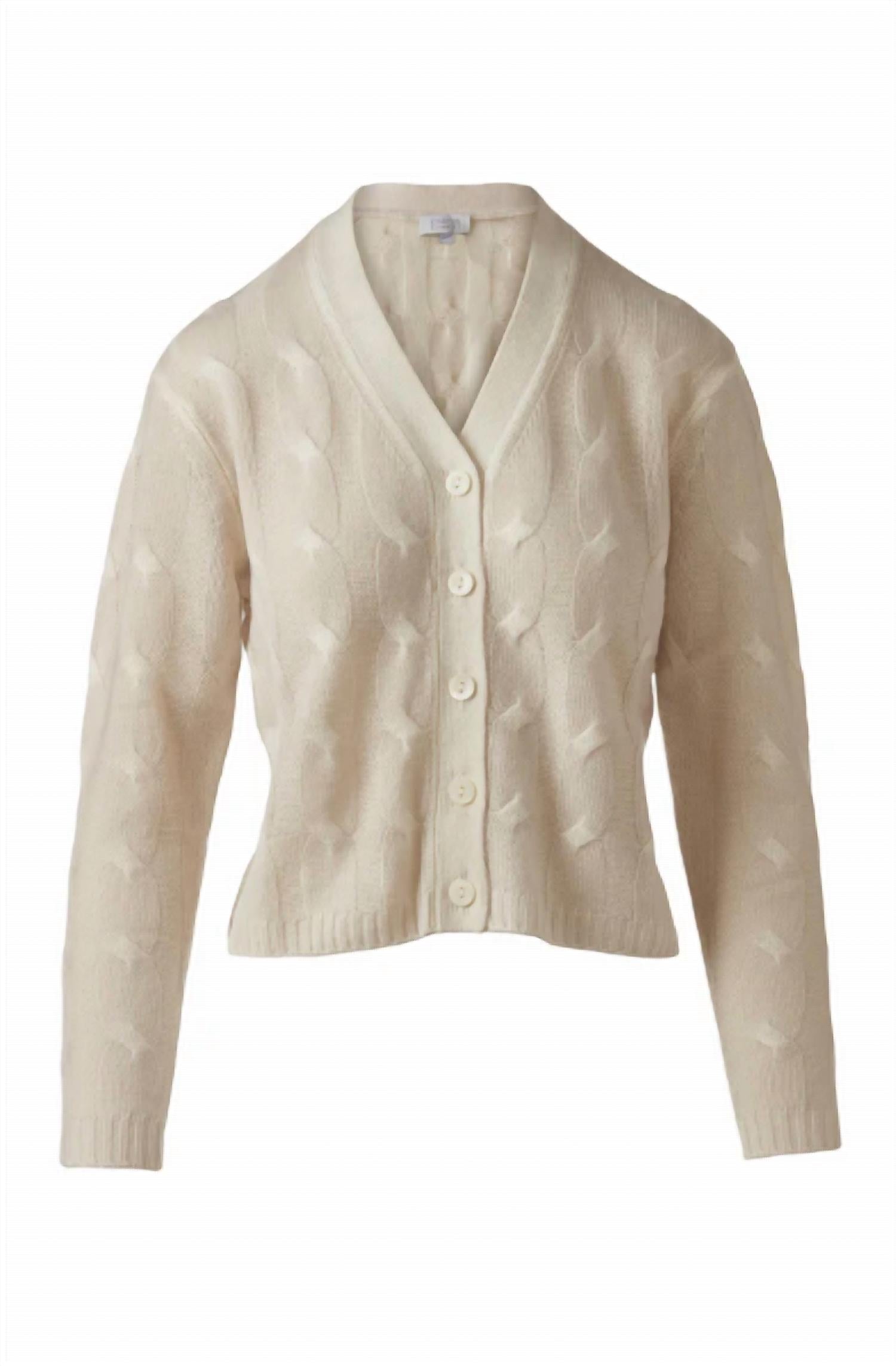 Kinross - Women's Spray Print Cable Vee Cardigan