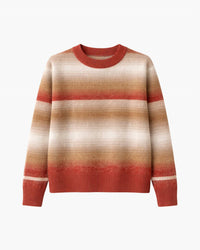 Autumn Cashmere - Brushed Ombre Stripe Crew Sweater