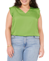 Vince Camuto - V Neck Short Sleeve Top