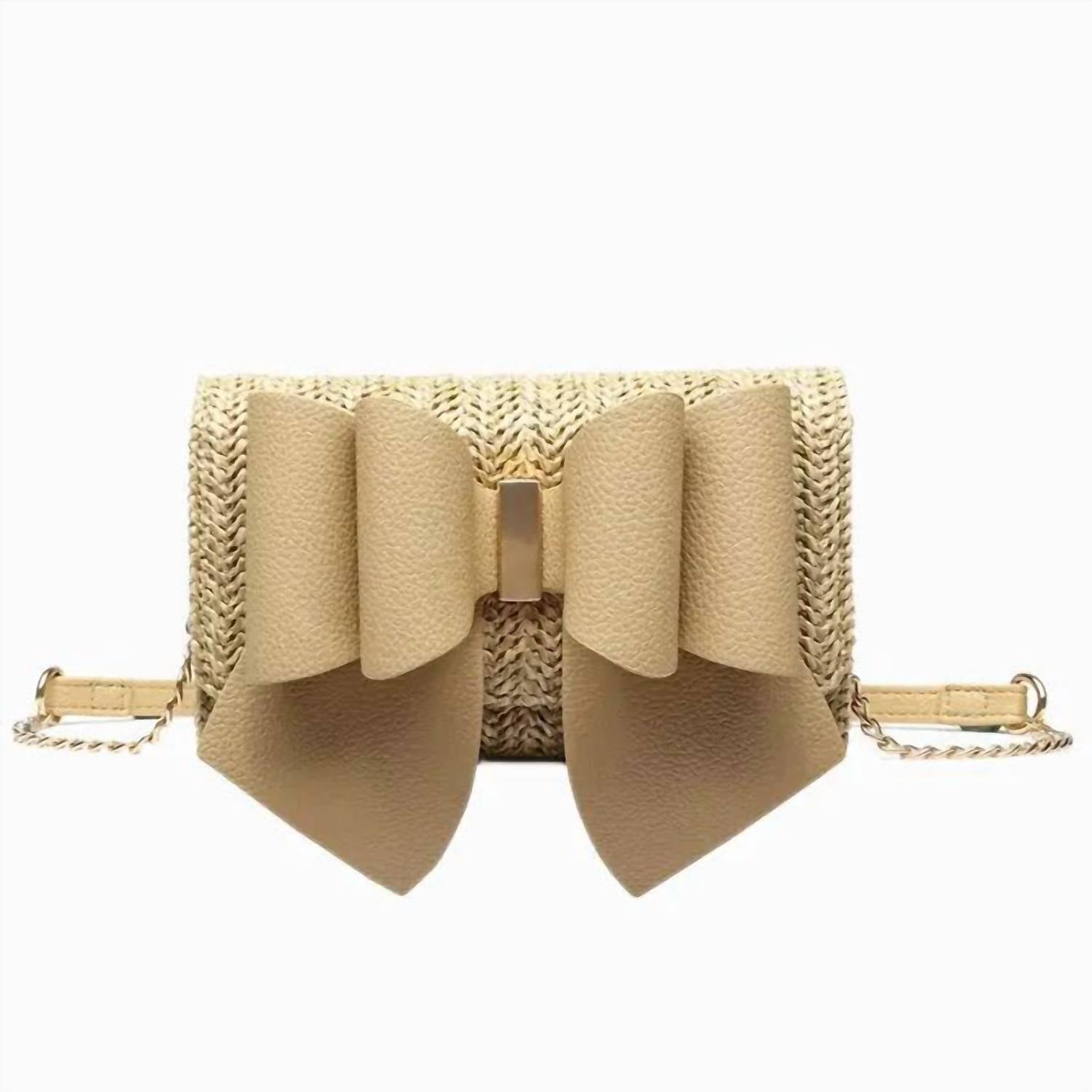 Like Dreams - Women's Bonnie Straw Wallet Bowtie Crossbody Bag