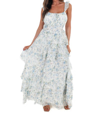 In February - Quiet Detail Floral Maxi Dress