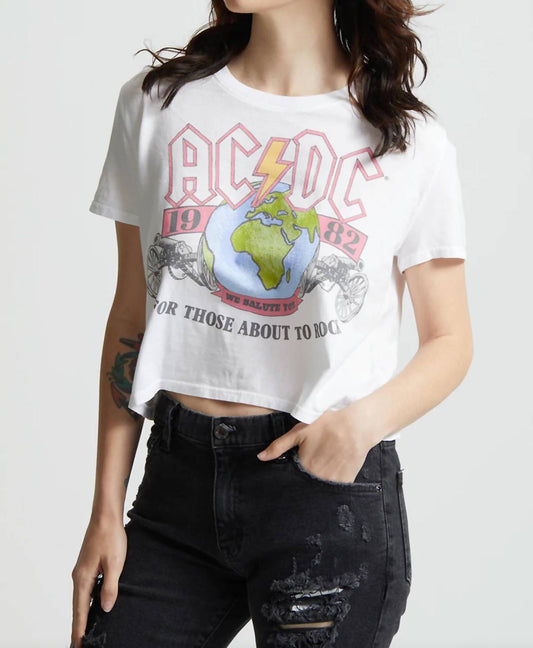AC/DC 1981 We Salute You Crop Tee