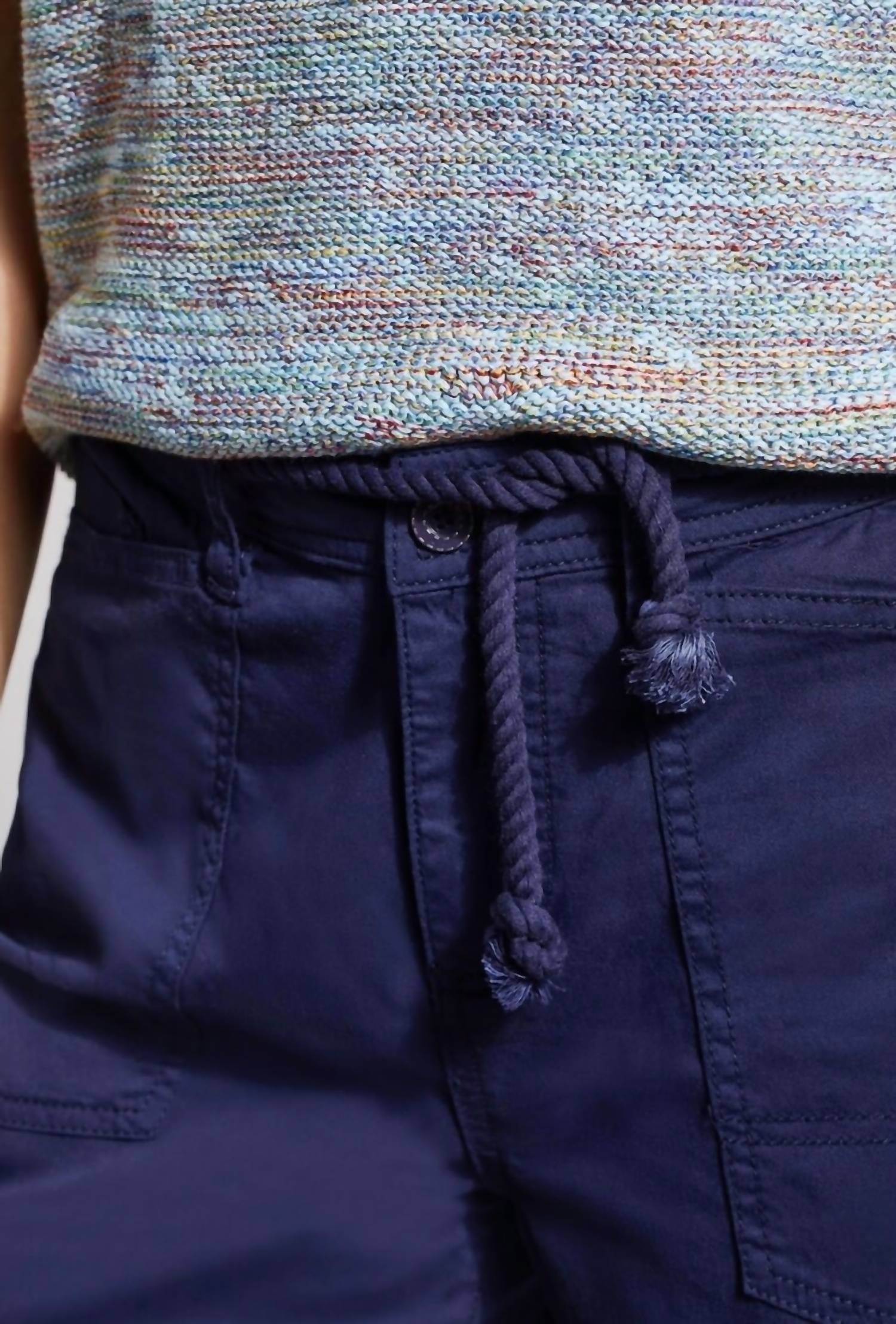 Tribal - Audrey Wide Crop Jeans With Fancy Cord
