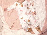 Tesa Babe - Baby Girls Whimsy Wilderness Henley Romper