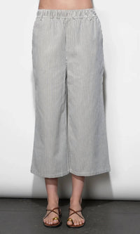 Greylin - Alice Canvas Stripe Wide Leg Culottes Pants