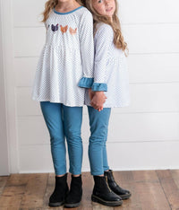 Adorable Sweetness - Girl's Polka Dot Chicken Pant Set