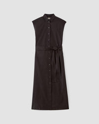 Everlane Supima Short Sleeve Shirt Dress in black - women's dress - view 6