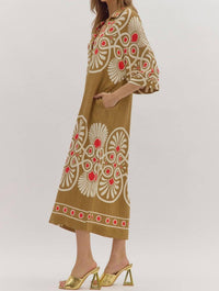 Entro - Sabrina Golden Midi Dress