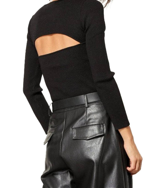 Line And Dot - Halo Cut Out Ribbed Sweater