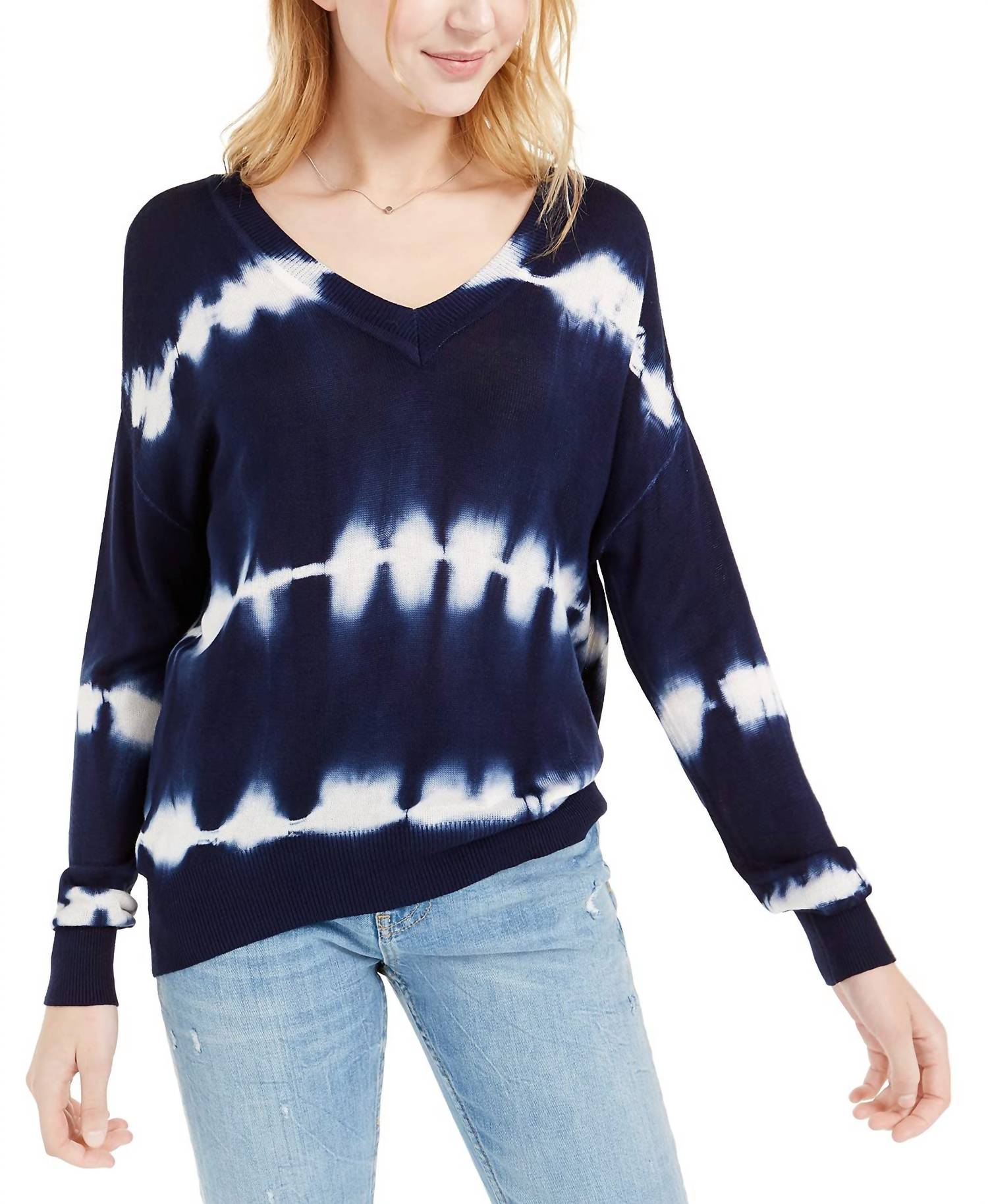 Crave Fame - Juniors Tie-dyed Pullover Sweater
