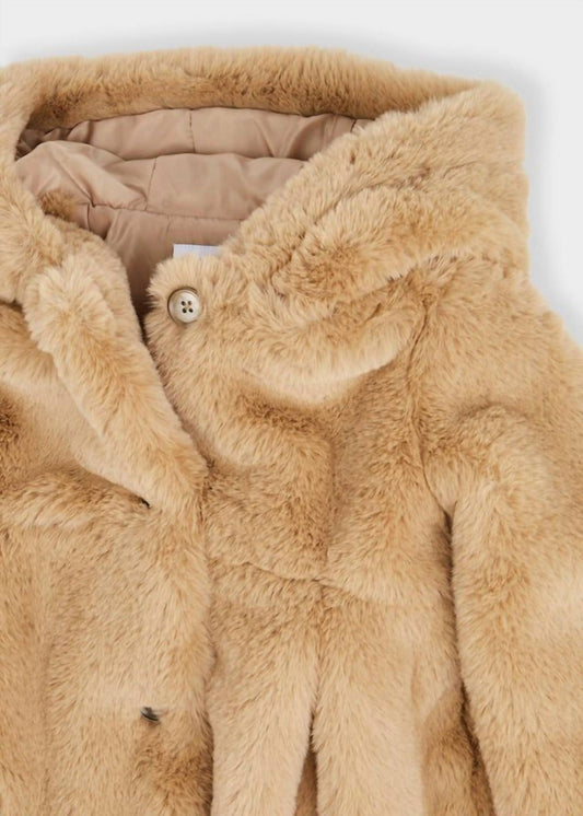 Mayoral - Girls' Faux Fur Hooded Coat