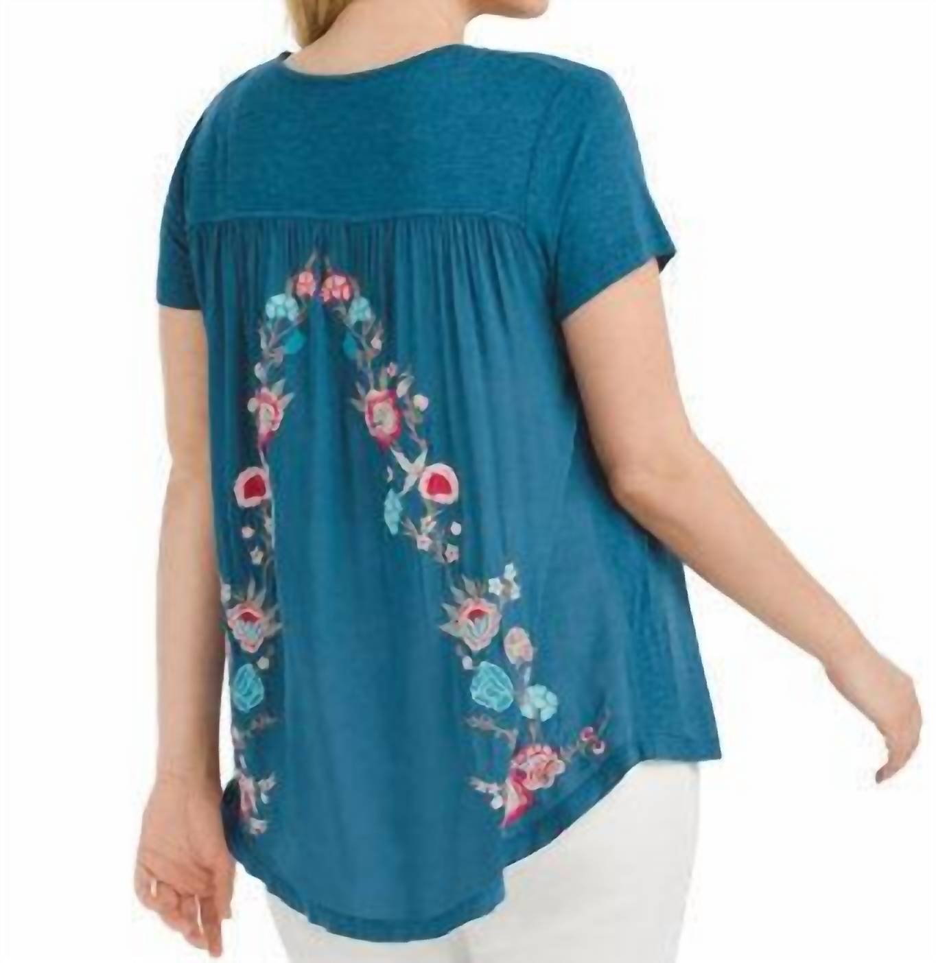Caite & Kyla - Jessie Embroidered Tee