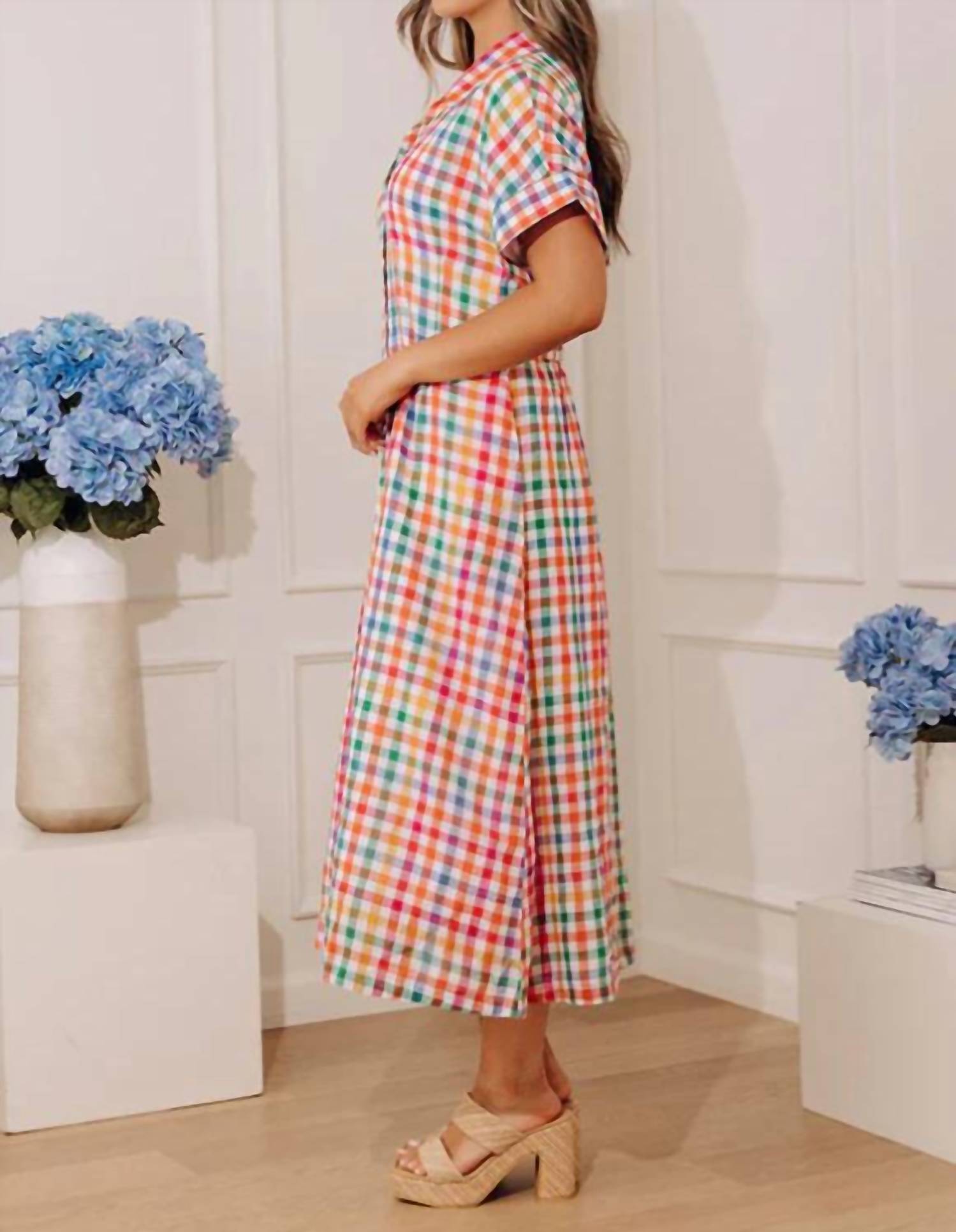 Thml - Gingham Midi Dress