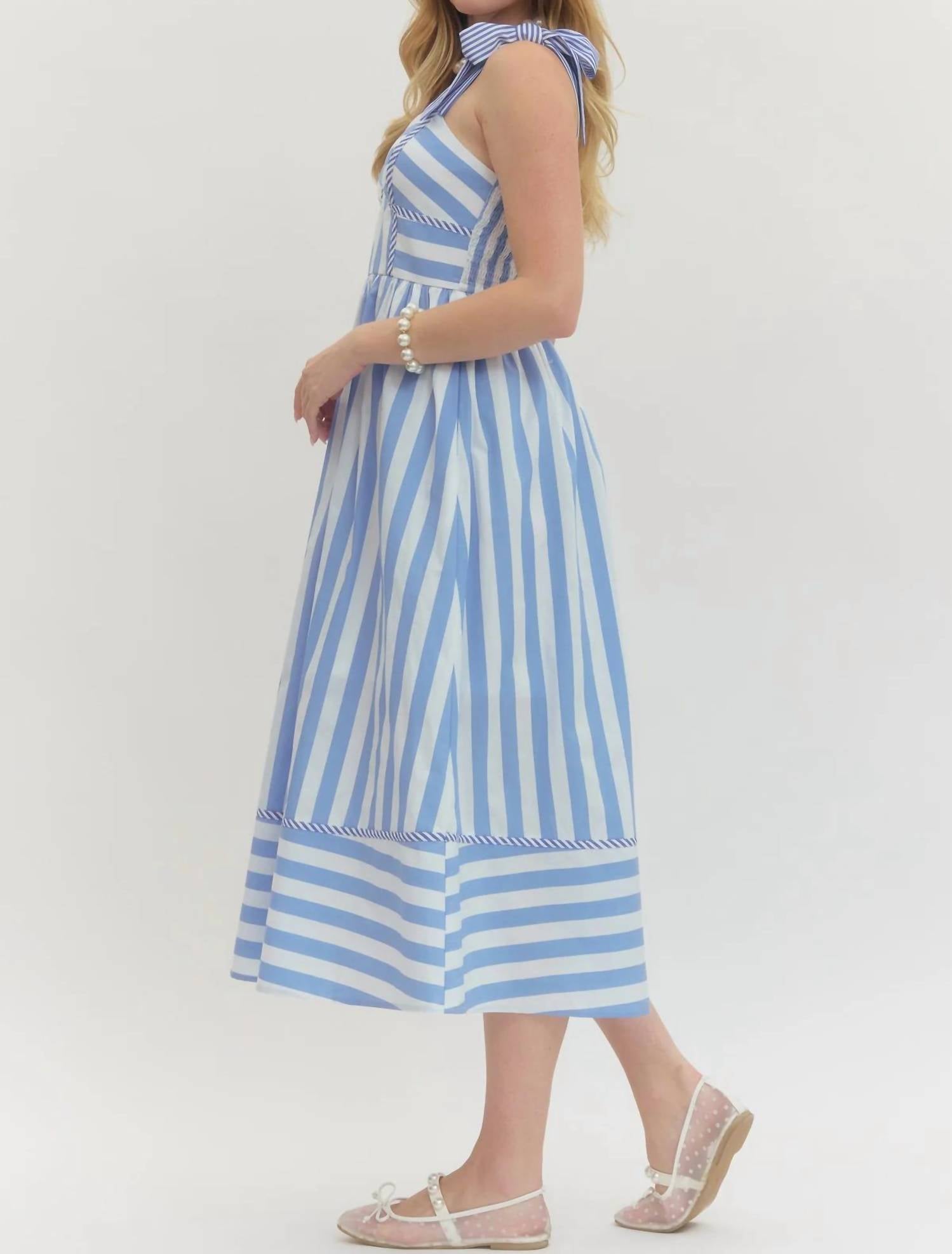 Entro - Women's Striped Midi Dress