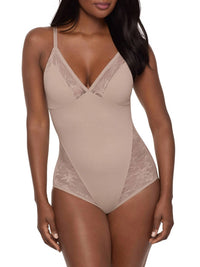 Miraclesuit Modern Romance Shaping Bodysuit in stucco - women's shirt