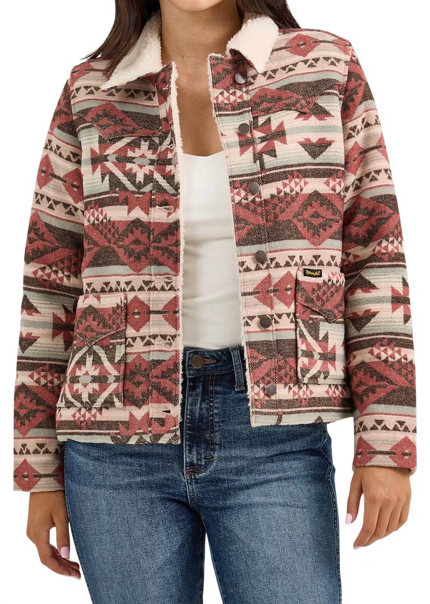 Wrangler - Retro Sherpa Lined Jacquard Jacket
