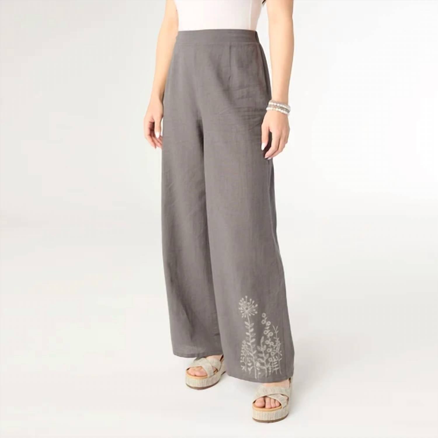 Coco + Carmen - Ava Floral Embroidery Pants