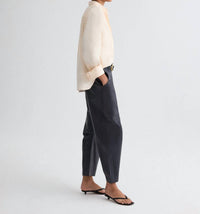 TWP Jett Leather Pant in midnight - women's pants - alternate view