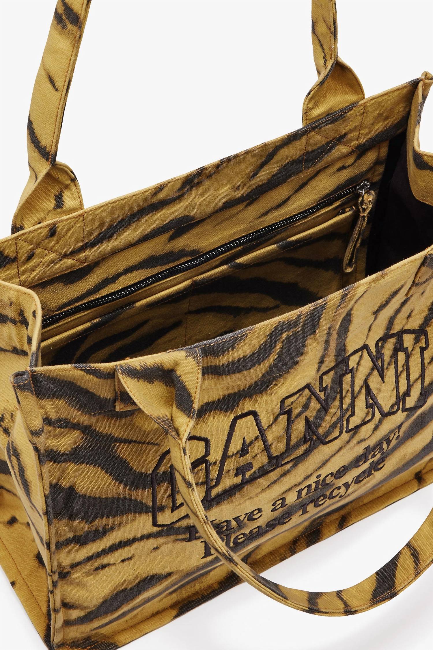 Ganni - Zebra Print Large Tote Bag