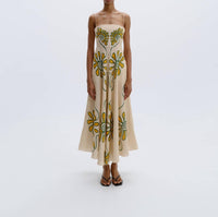 Cala De La Cruz - Sand Delta Maxi Dress