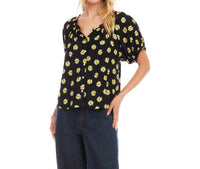 Karen Kane - Puff Sleeve Peasant Top