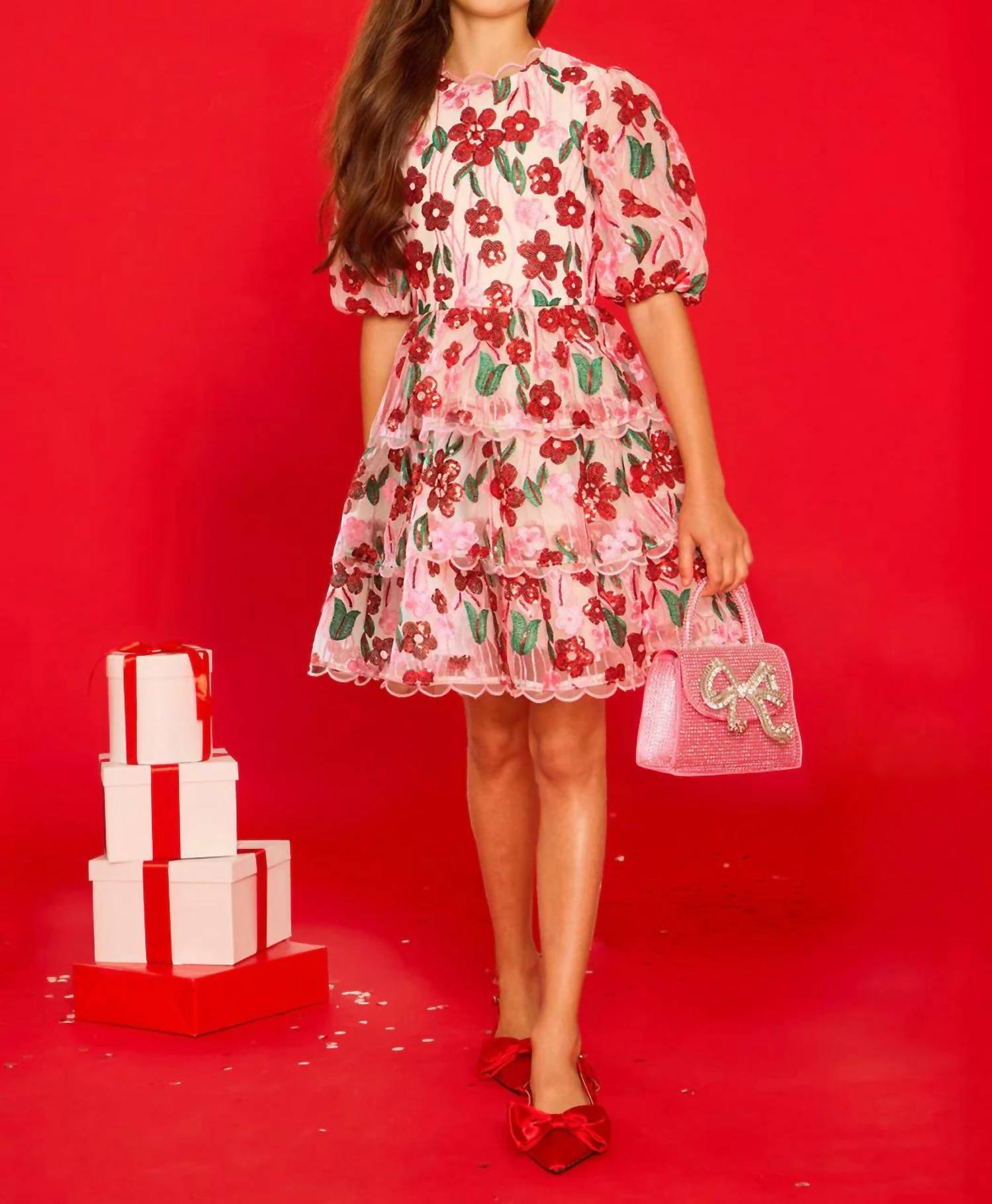 Marlo - Shyla Embroidered Mini Dress