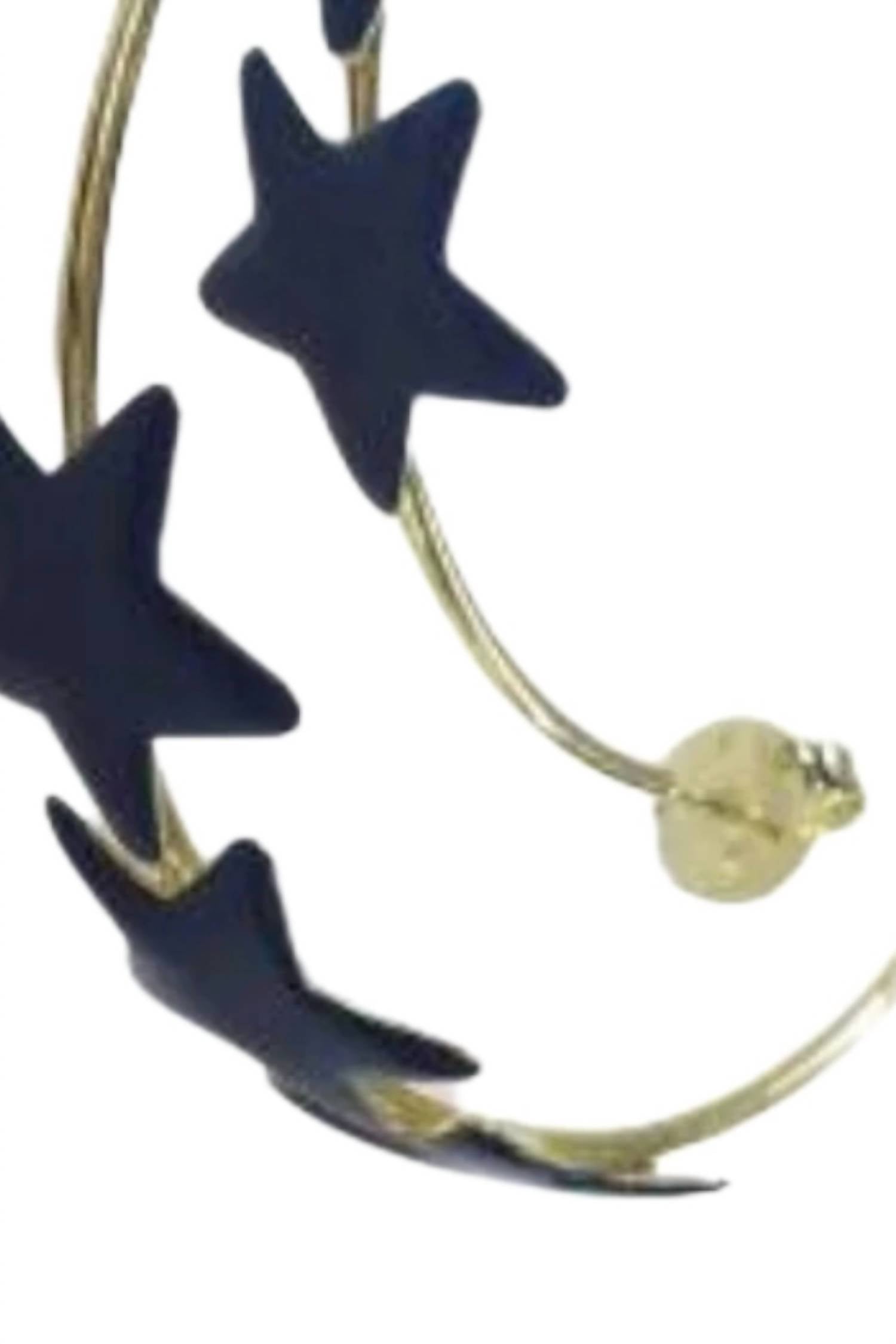 Sheila Fajl - Women's Resin Silvina Star Hoop Earrings