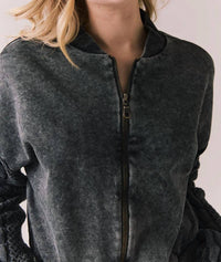 Chaser Fullerton Zip Up Jacket in true black - women's jacket - view 4
