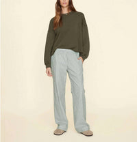 XIRENA Piper Wide Leg Pull On Pant in sage white - women's pants