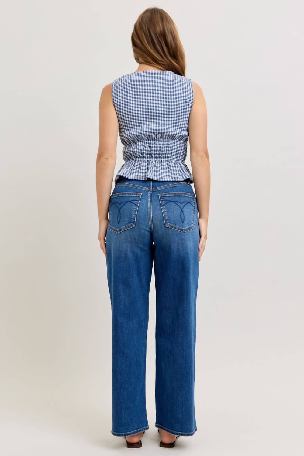 Judy Blue High Waist Wilhelmena Baggy Fit Jeans in dark wash - women's jeans - view 6