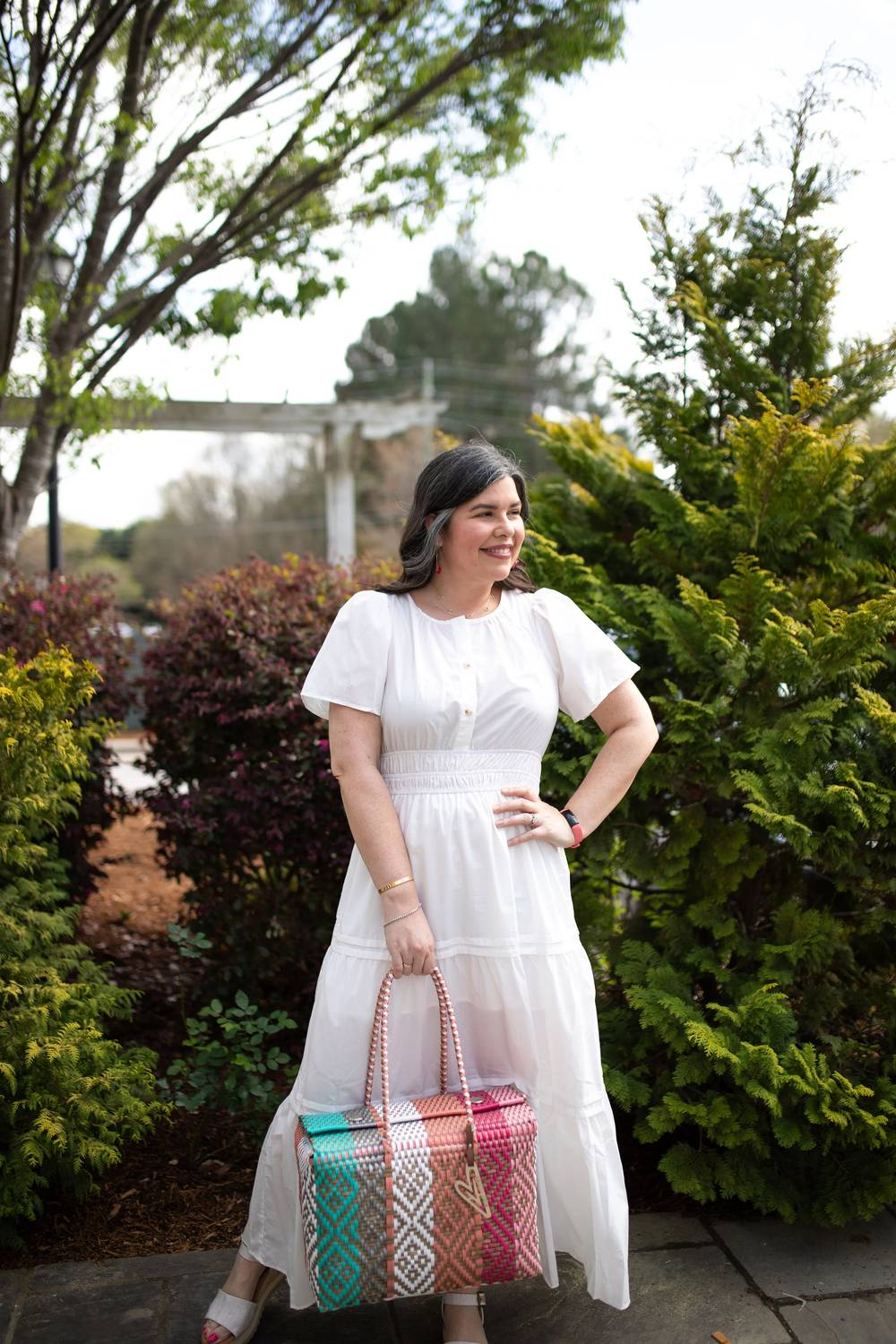 Staccato - Round Neck Short Sleeve Maxi Dress