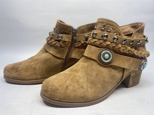 Montana West - Women's Trinity Ranch Western Leather Suede Booties