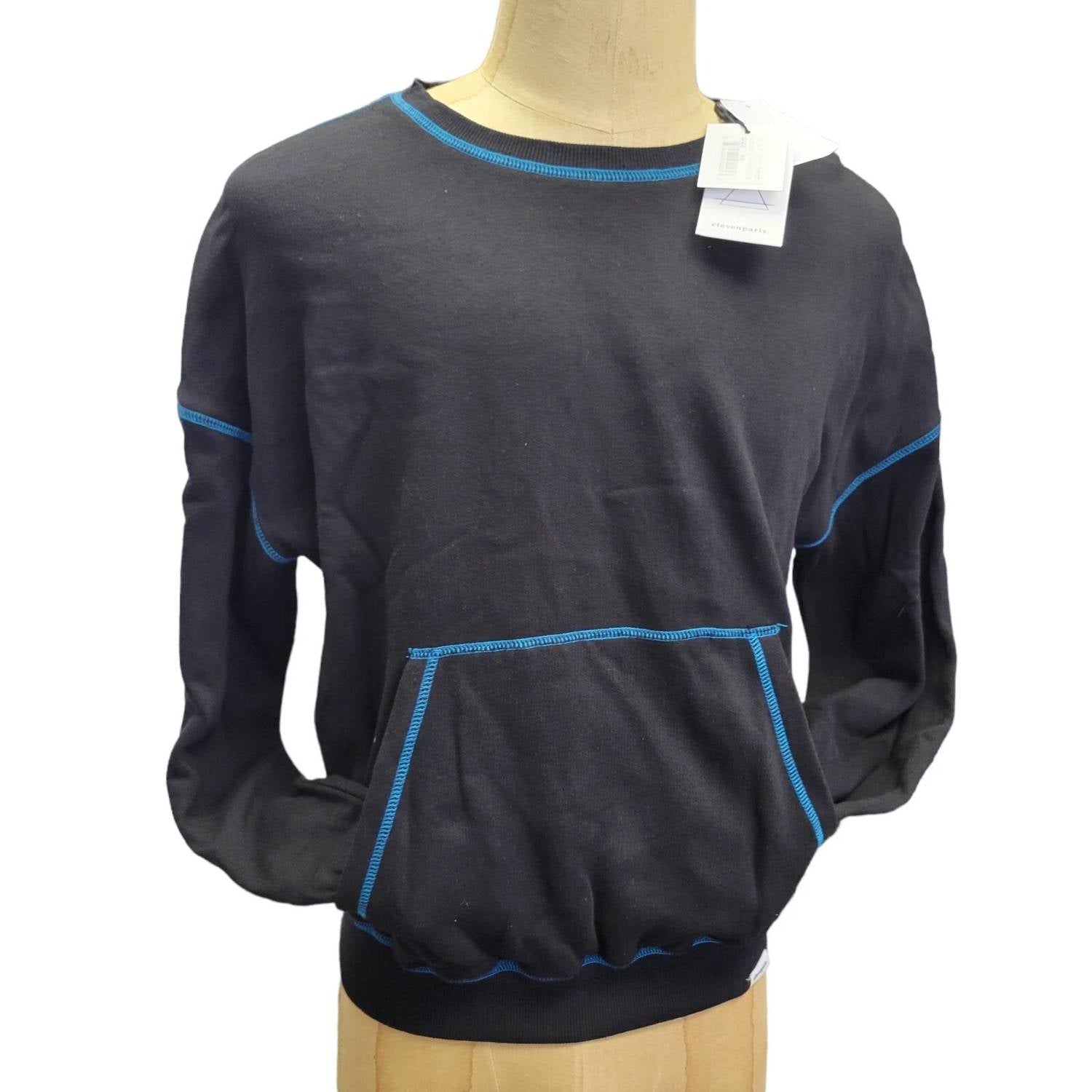 Eleven Paris - Contrast Seams Fleece Sweatshirt