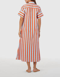 Livro - Gibbons Striped Midi Dress