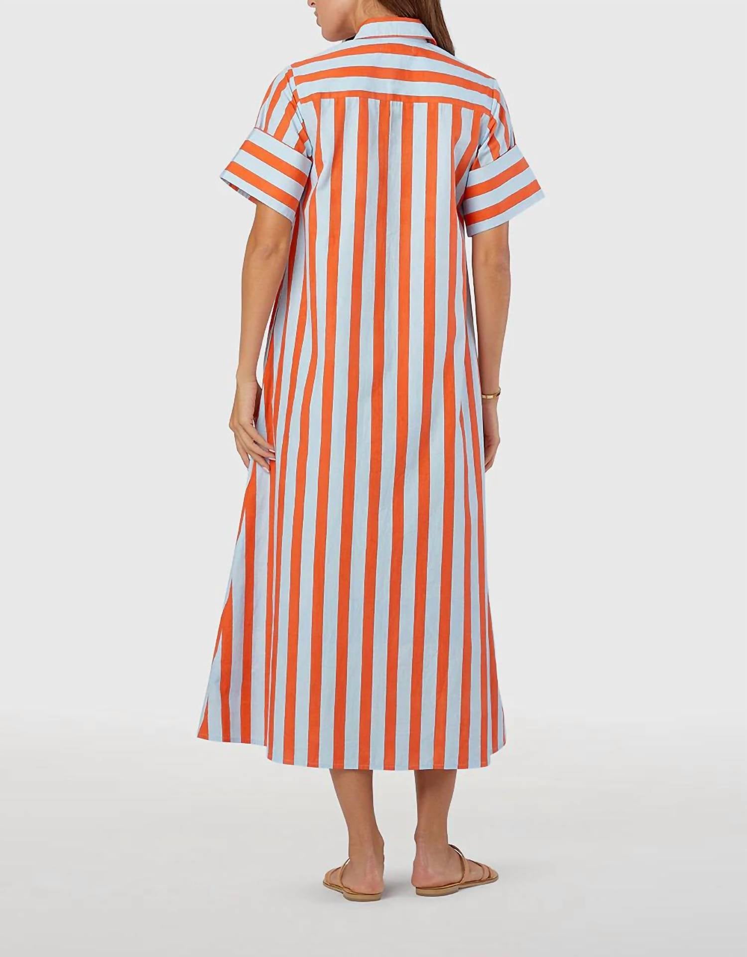 Livro - Gibbons Striped Midi Dress