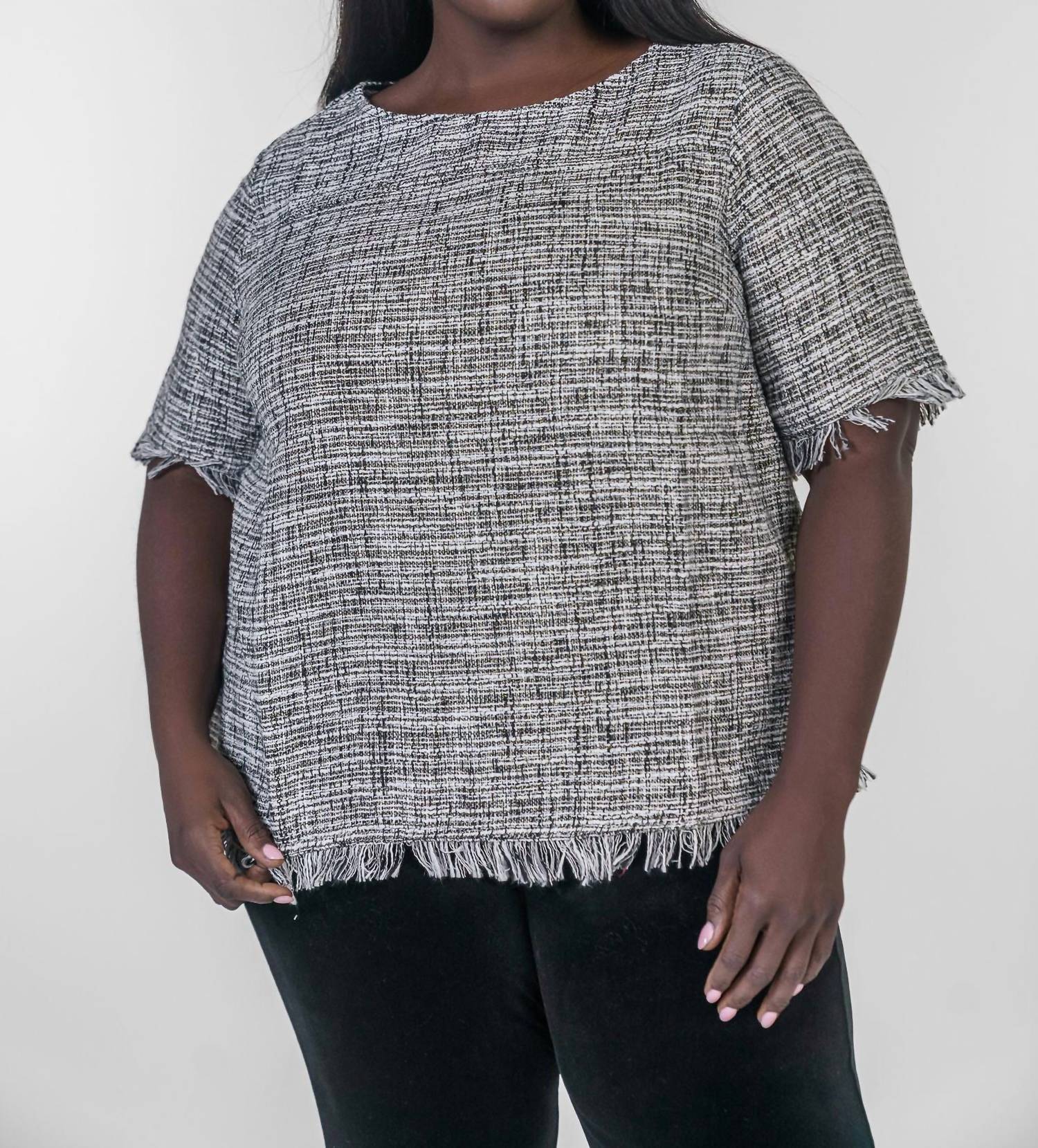 Marée Pour Toi - TWEED FRINGE BLOUSE