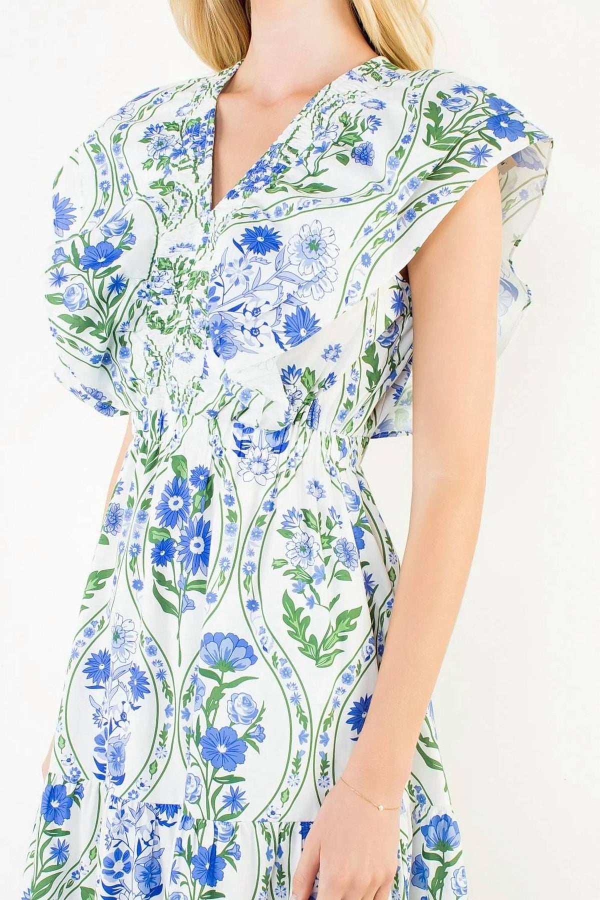 Thml - Ruffled Floral Midi Dress
